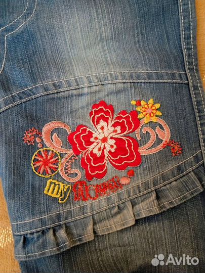 Джинсы новые на девочку 1 год 80 см