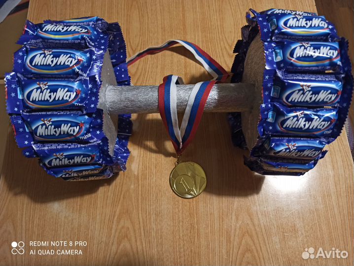 Гантели букеты съедобные