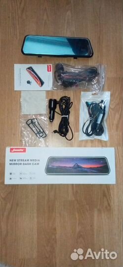 Автомобильное зеркало радар с записью на 2 камеры