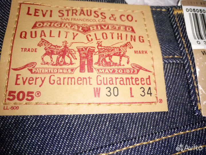 Джинсы levis 505-0217 USA р.31-32/34-36
