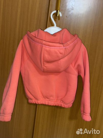 Толстовка теплая на молнии, для девочки