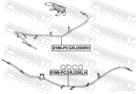 Трос ручного тормоза toyota land cruiser 200 2007