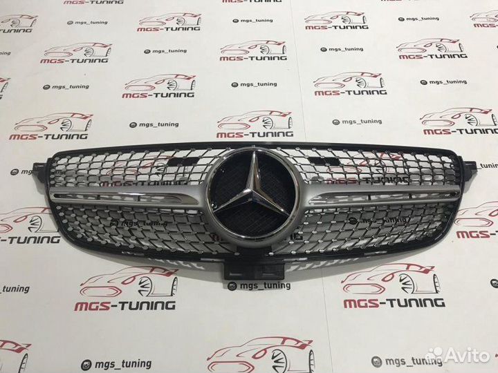 Решетка Mercedes GLE W166 Diamond Silver