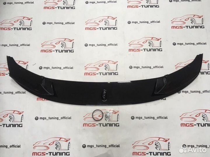 Губа BMW 5 series f10 M-Performance черный глянец