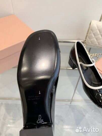 Балетки женские Miu Miu лак премиум 2 цвета