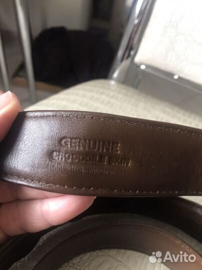 Ремень мужской из кожи крокодила