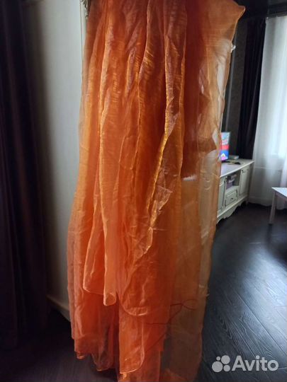 Тюль органза оранж 400280см.2 шт