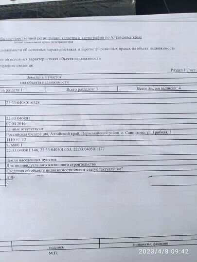 Участок 11,1 сот. (ИЖС)