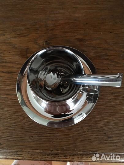 Чашка с блюдцем сталь zepter