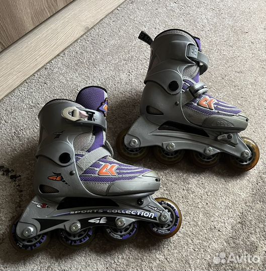 Ролики раздвижные детские р.27-30 для девочки