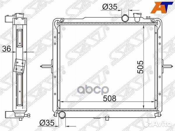 Радиатор Kia Bongo 04- KI0007-3 Sat