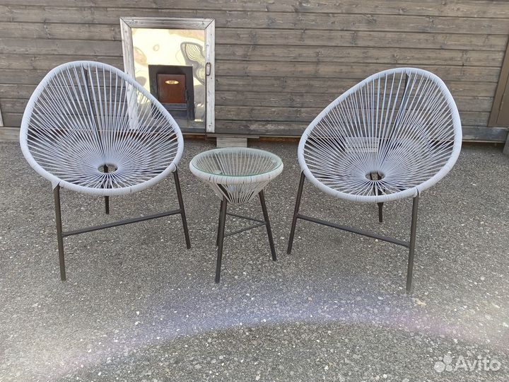 Комплект садовой плетеной мебели для террасы