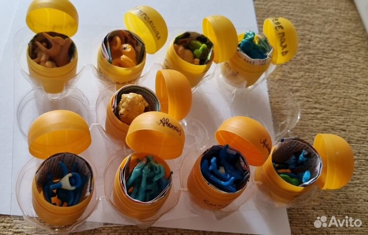 Игрушки Киндер со вкладышами аватар, Поттер и др