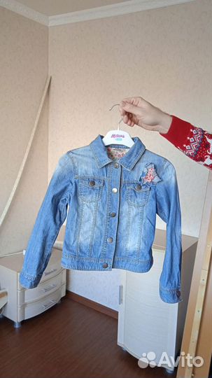 Джинсовая куртка для девочки Zara на 5-7 лет