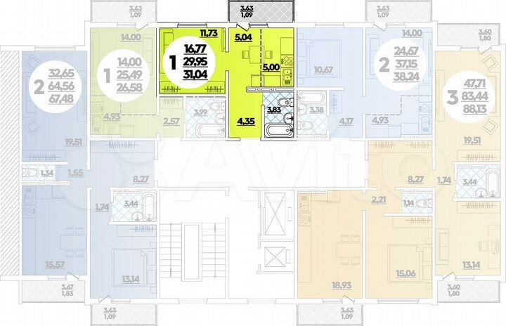 Квартира-студия, 31 м², 13/16 эт.