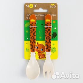 Набор приборов для кормления из бамбука 