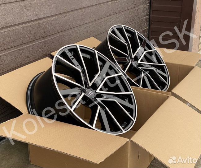 Диски Audi Skoda VW r19 5/112 Black Machined