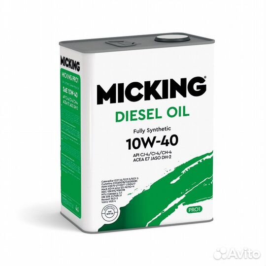 Масло моторное Micking PRO1 10w40 (Синтетика) 4л