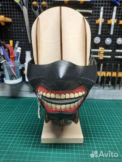 Токийский гуль (аниме) маска из натуральной кожи