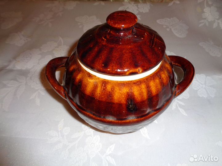 Горшок керамический с ручками