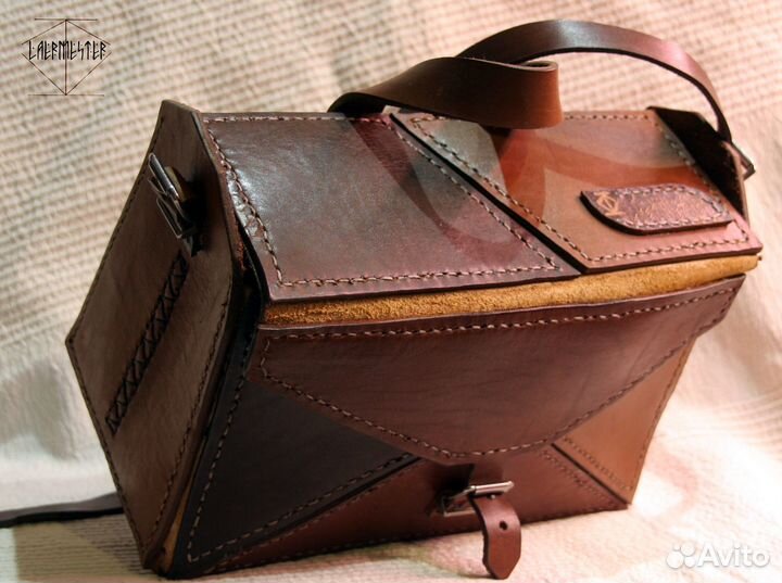 Сумка из натуральной кожи серии Mosaikk с двумя от