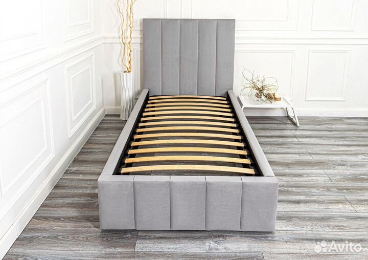 Кровать 90х200 Богема цвет серый