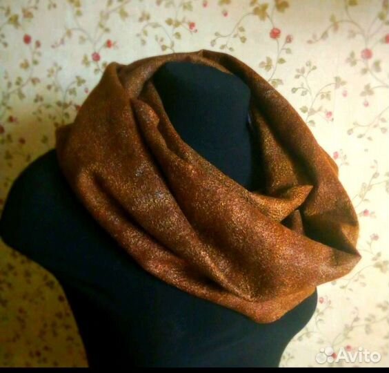 Шарф снуд валяный из шерсти мериноса