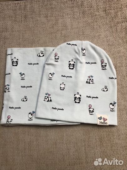 Шапка со снудом для девочки