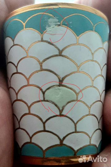 2 стопки с эмалями и позолотой люм СССР