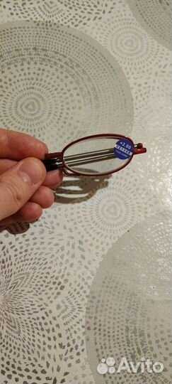 Складные мини-очки для чтения. +2 дптр