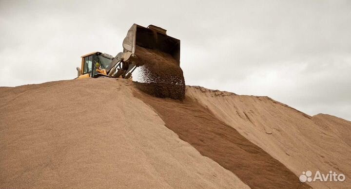 Песок карьерный крупнозернистый с доставкой