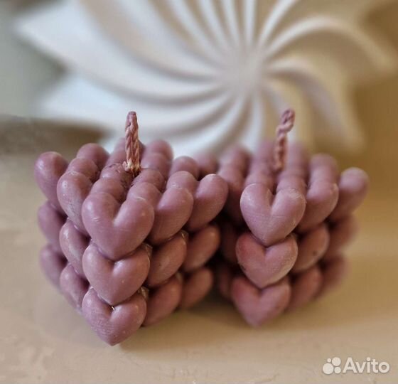 Свечи из пчелиного воска свеча сердце на любовь