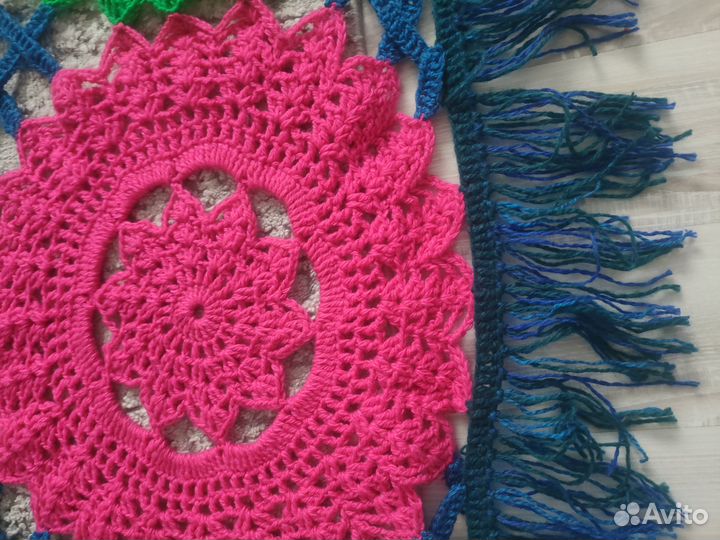 Плед вязаный,ручная работа