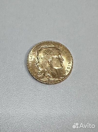 20 франков 1907 года, золото