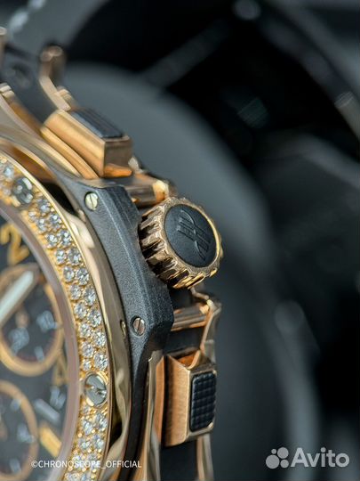 Часы hublot - BIG bang gold diamonds 44