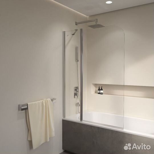 Шторка на ванну RGW 140cm Хром 351101111-11