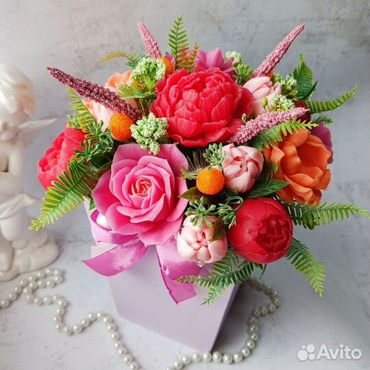 Роскошный букет из мыла ручной работы
