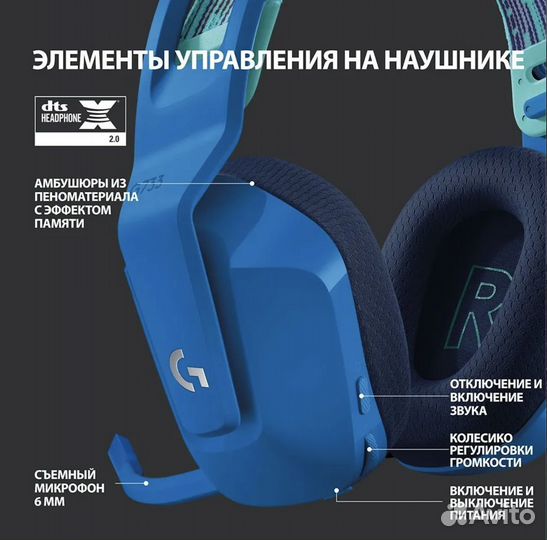 Гарнитура Logitech G733 Lightspeed Blue/ White