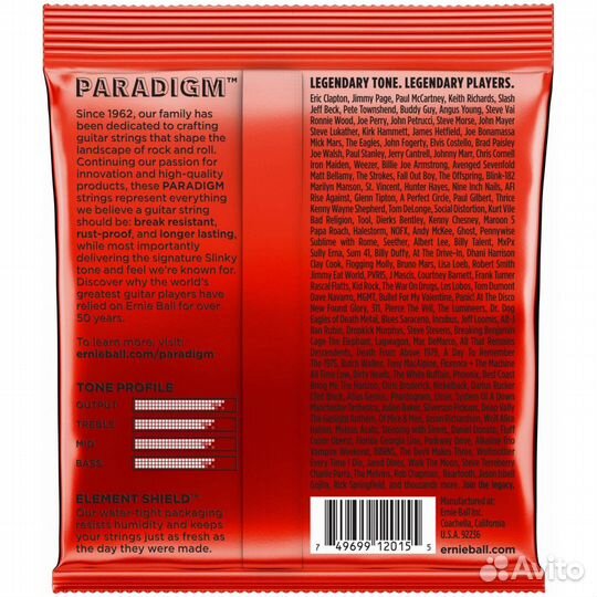 Струны для электрогитары ernie ball 2015 Paradigm