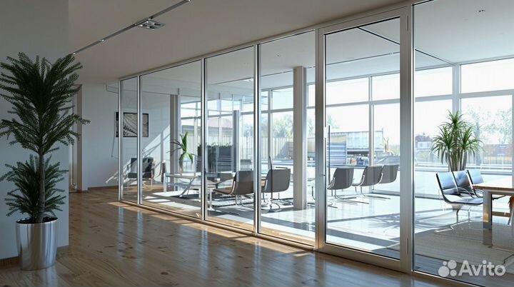 Стеклянная перегородка любой дизайн