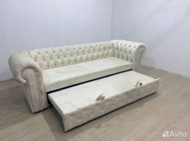 Диван Честер Велюр с механизмом дельфин