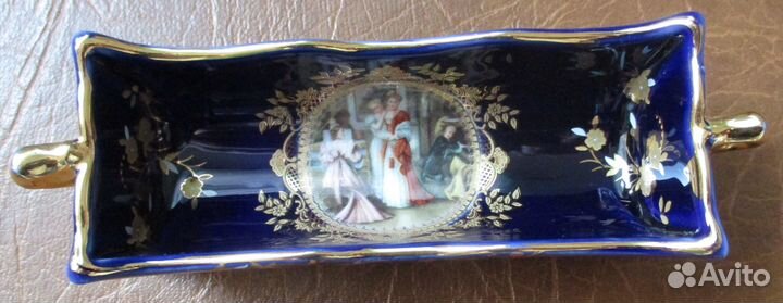 Фарфор кобальт с золотом Кофейная чашка ГДР