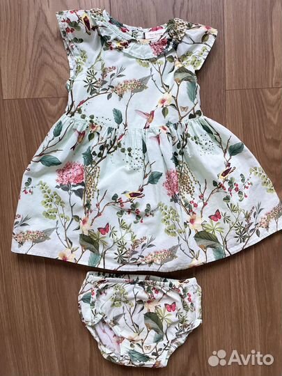 Платье Next baby 9-12м 80см с трусиками