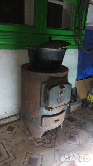 Чугунная печь под казан