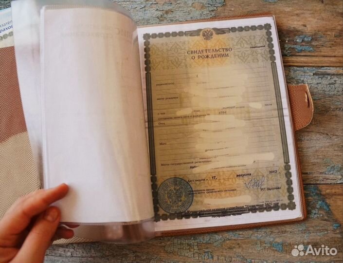 Папка - холдер для детских документов на 2 детей