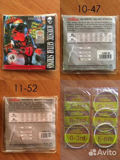 Струны: укулеле, акустической, классической гитары