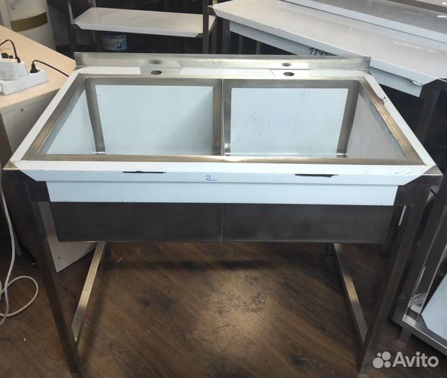 Мойка двойная из нержавейки новая