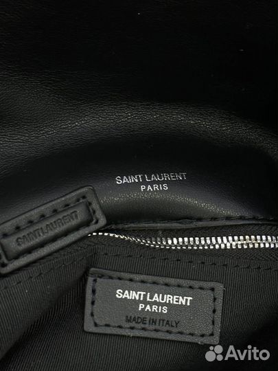 Сумка пуффер Saint Laurent YSL фурнитура серебро