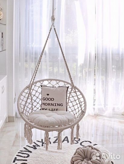 Садовая качели с подушкой/ Гамак / Новая
