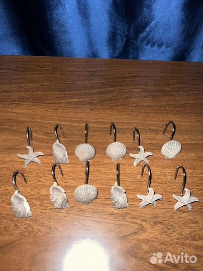 Набор крючков для ванной шторы керамика Турция